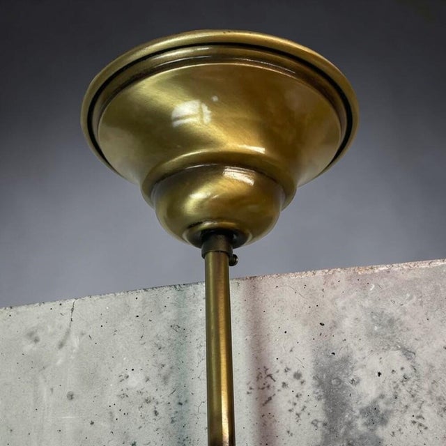 Large Portuguese Red Art Glass Pendant attributed to Marinha Grande, 1960s For Sale - Image 6 of 9