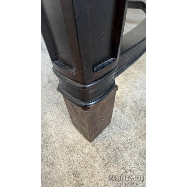 Late 20th Century Neoclassical Zebrawood Inlaid Ebonized Dining Table, Attributed to Ralph Lauren for Henredon For Sale - Image 13 of 17