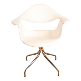 Herman Miller George Nelson Swag Leg Armchair – 2008 Reissue (White) For Sale