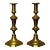 Antique 19th Century English Bronze "Push-Up" Candlesticks, a Pair For Sale