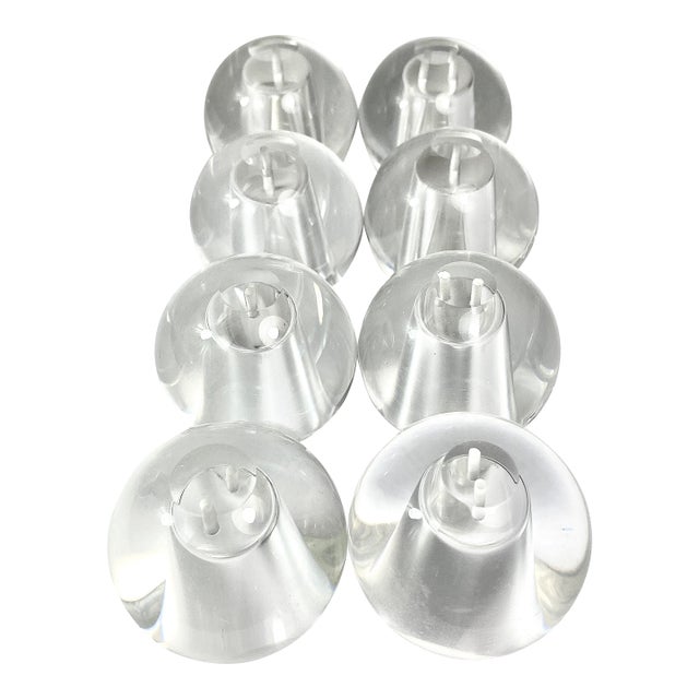 1970s Oleg Cassini Glass Orb Salt and Pepper Shakers For Sale