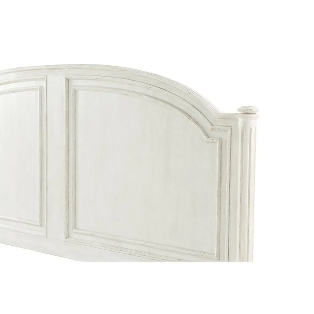 Rustic European King Sized Painted Poster Bed For Sale - Image 3 of 9