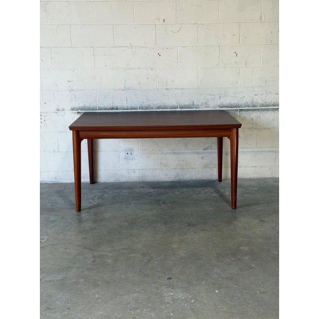 Mid-Century Modern Teak Extendable Rectangular Dining Table With Two Leaves Danish Mid-Century Modern 1960s For Sale - Image 3 of 11