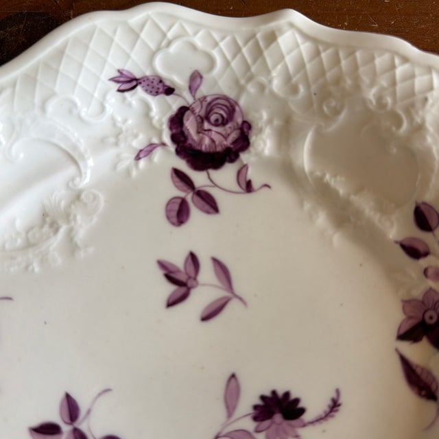 Set of 3 Antique Job Ridgway Cauldon Place Single-Handled Trays, Pattern B1154, Circa 1808-1814 For Sale - Image 6 of 12