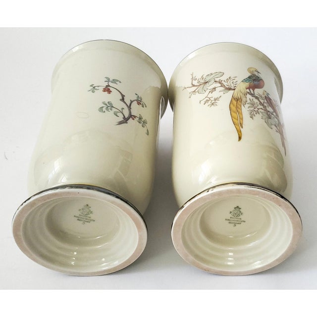 Pair Bird Vases by Tirschenreuth 1930s For Sale - Image 11 of 12