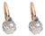 1910s Pair of French Belle Époque Old Cut Diamond Two Tone Drop Earrings For Sale