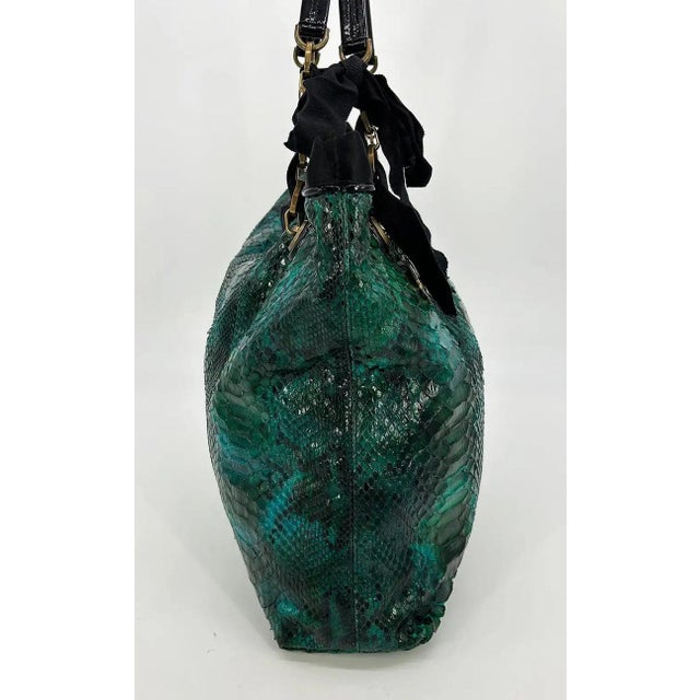 Metal Lanvin Amalia Python Tote For Sale - Image 7 of 11
