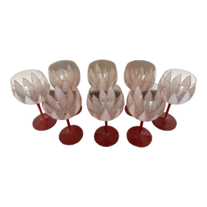 Vintage Mid Century Dorothy Thorpe Wine Goblets- Set of 8