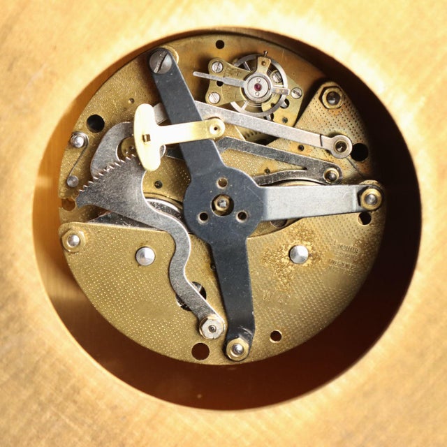 Goldenrod Table Clock from La Vallée Manufacture For Sale - Image 8 of 11