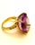 Bochic "Capri" Vintage Oval Shape Amethyst & Diamond Set In 18K Gold & Silver For Sale - Image 9 of 18