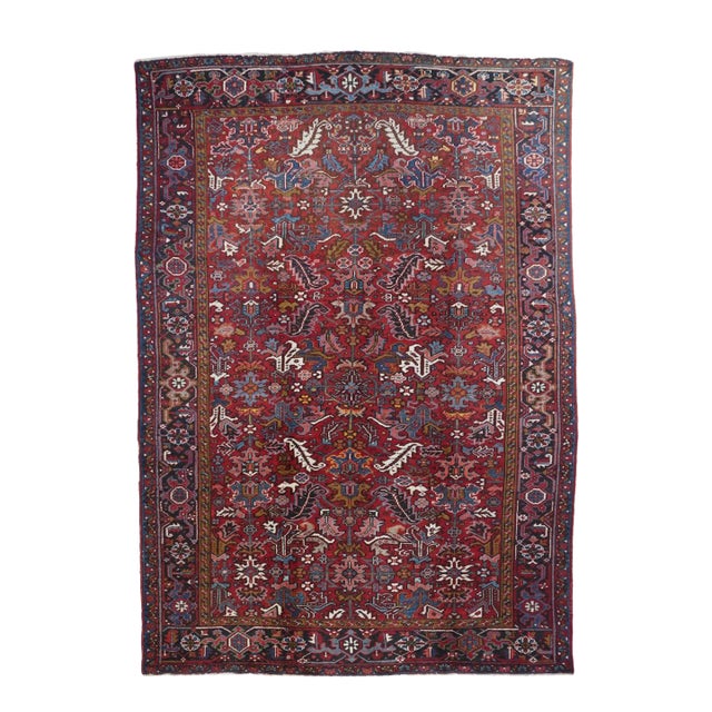 Vintage Heriz Rug 8'1'' X 11'3'' For Sale