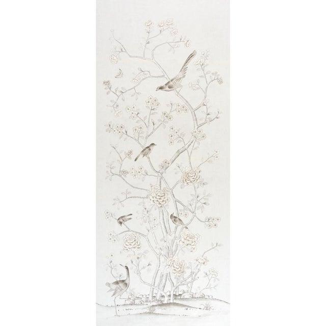 SAMPLE - Schumacher X Mary McDonald Chinois Palais Fabric In Neutral For Sale