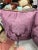 Textile Pair of Very Large Custom Purple Silk Damask Brocade Down Filled Pillows For Sale - Image 7 of 10