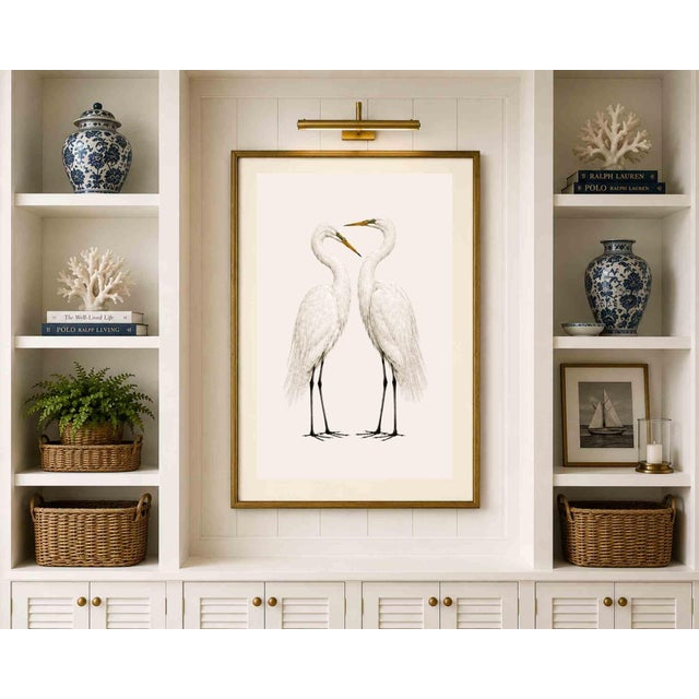 Crane Study 3 Neutral Coastal Bird Art Print, 16" X 24" For Sale In Buffalo - Image 6 of 7