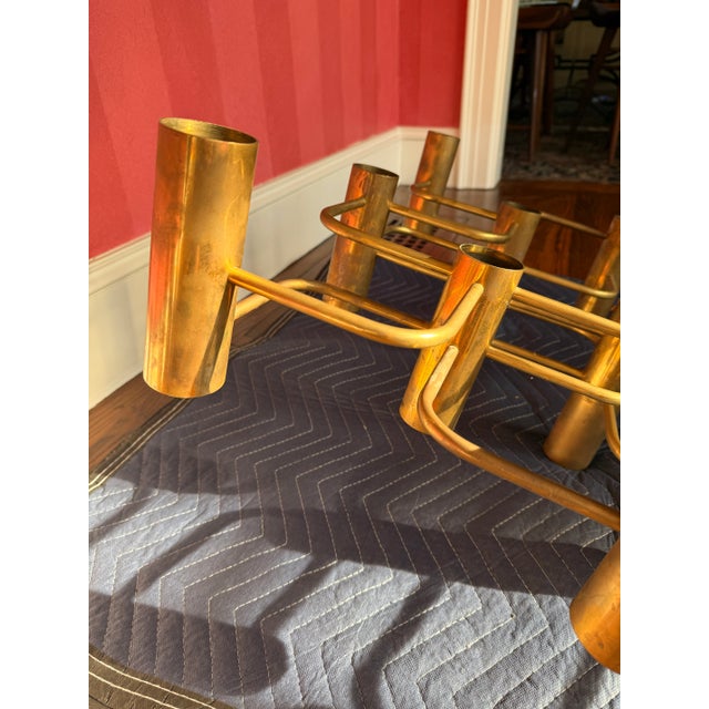 Gaetano Sciolari Vintage Gaetano Sciolari Chandelier Brass For Sale - Image 4 of 10