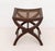 Late 19th Century Arts and Crafts Cane-Paneled Mahogany Curule Bench For Sale - Image 5 of 7