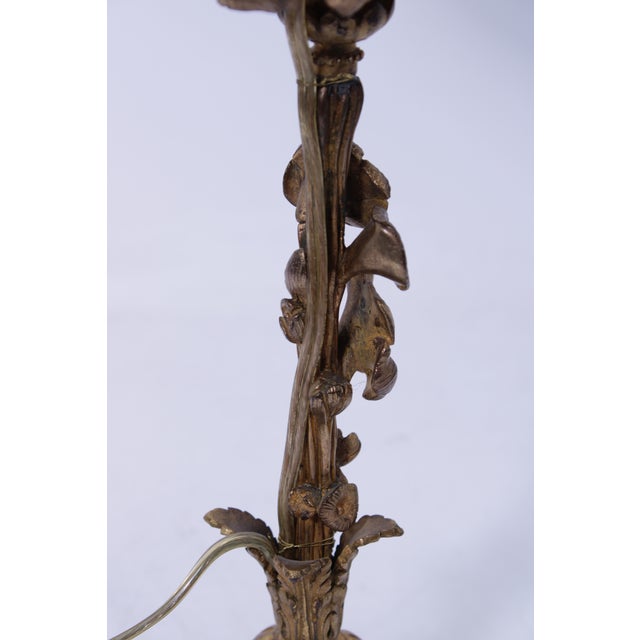 1970s Pair of Bronze Louis XV Style Table Lamps For Sale - Image 10 of 12