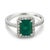 Contemporary Effy 1.30 Carat Emerald Diamond 14k White Gold Ring, Size 7 For Sale - Image 3 of 6