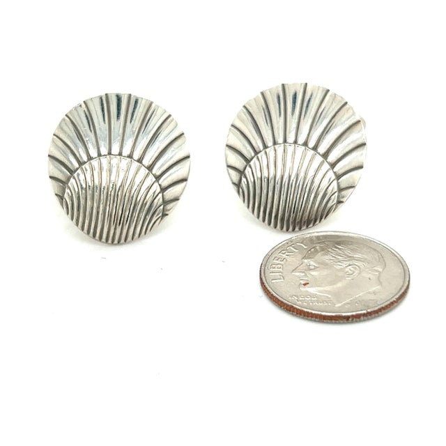 Authentic Georg Jensen Estate Seashell Cufflinks Sterling Silver GJ14 DETAILS Weight: 13.25 Grams Metal: Sterling Silver...