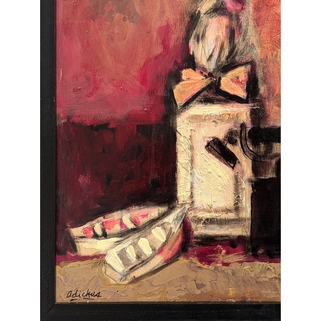 Red David Adickes Modern Abstract Painting of a Bearded Man Sculpture with a Bird, Phone, & Boats, 1990s For Sale - Image 8 of 11
