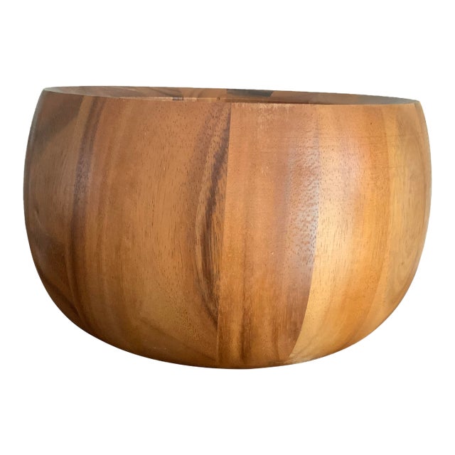 Contemporary Dansk JHQ Acacia Wood Serving Bowl For Sale
