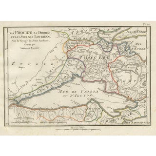 Ancient Phocis, Doris and Locris Map from Ambroise Tardieu, 1825 For Sale