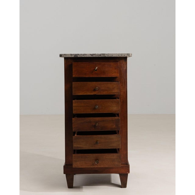 French 19th Century France Brown Wood Chests of Drawers For Sale - Image 3 of 11