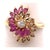14 Karat Yellow Gold Ruby and Diamond Swirl Ring For Sale In New York - Image 6 of 7