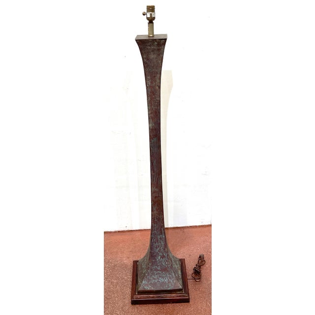Modern Verdigris Bronze Floor Lamp by Stewart Ross James for Hansen For Sale - Image 10 of 12