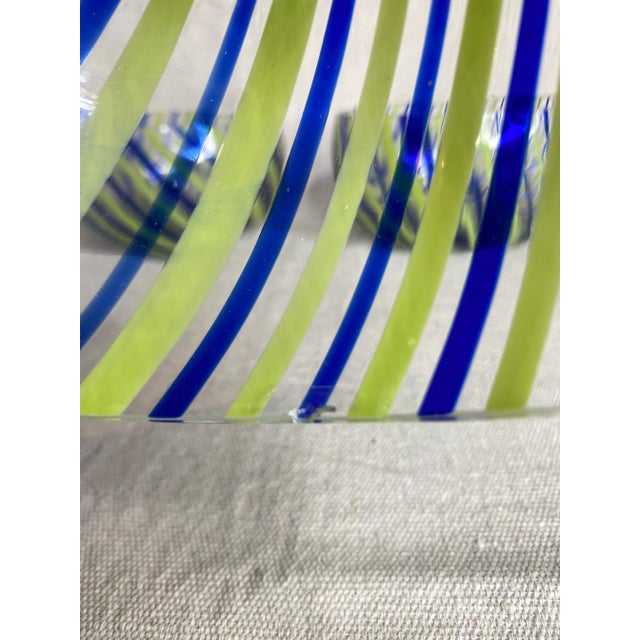 Blue Late 20th Century Hand-Blown Vinini-Style Bowls- Set of 6 For Sale - Image 8 of 10