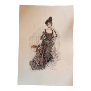 Albert Sterner, American Beauties, 1908 Original Lithograph Original Antique Print For Sale
