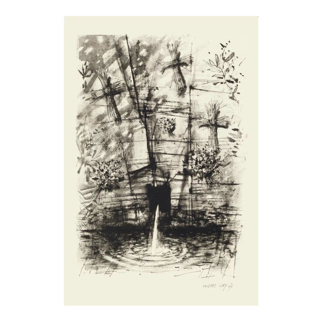 Fountain - Original Etching by Michel Ciry - 1964 1964 For Sale