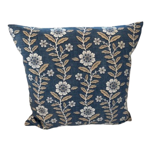 Sanderson Fleurie Trailing Vine 21 X 21 Decorative Pillow With Down/Feather Insert For Sale