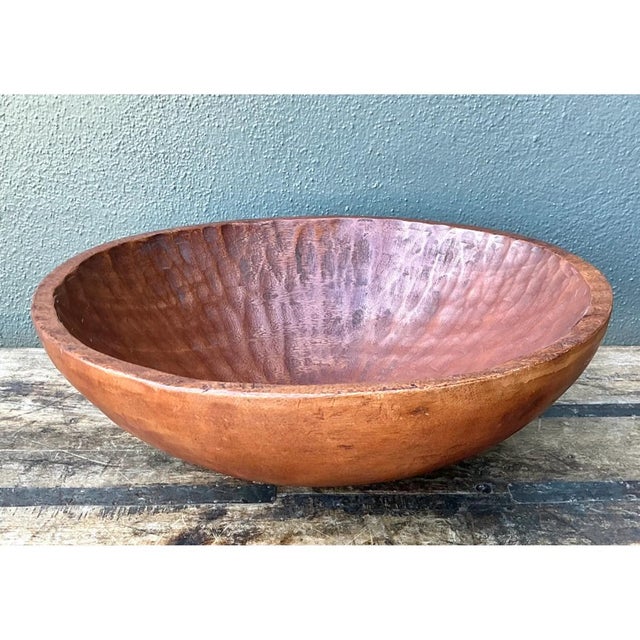 Vintage Hand-Carved Wooden Salad Bowl For Sale - Image 12 of 13
