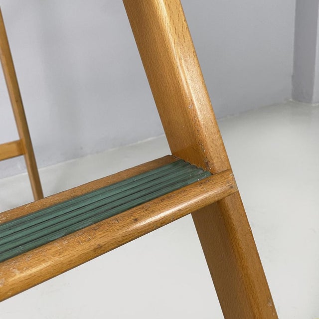 Mid-Century Modern Italian Wooden Ladder by Fabbrica Scale Alberti, 1960s For Sale - Image 10 of 18