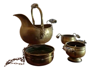 Brass Planters, 1950s-1960s, Set of 4
