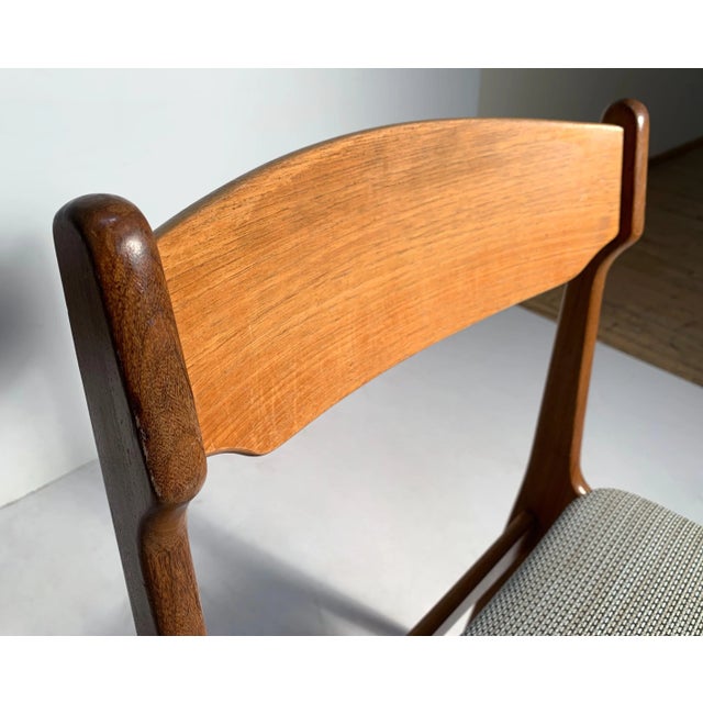 Erik Buch Vintage Danish Modern Erik Buch Style Teak Dining Chairs - Set of 4 For Sale - Image 4 of 7