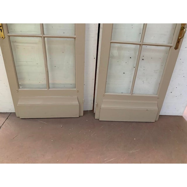 Wood Antique Double-Sided Passage Doors, 1900s, Set of 2 For Sale - Image 7 of 9