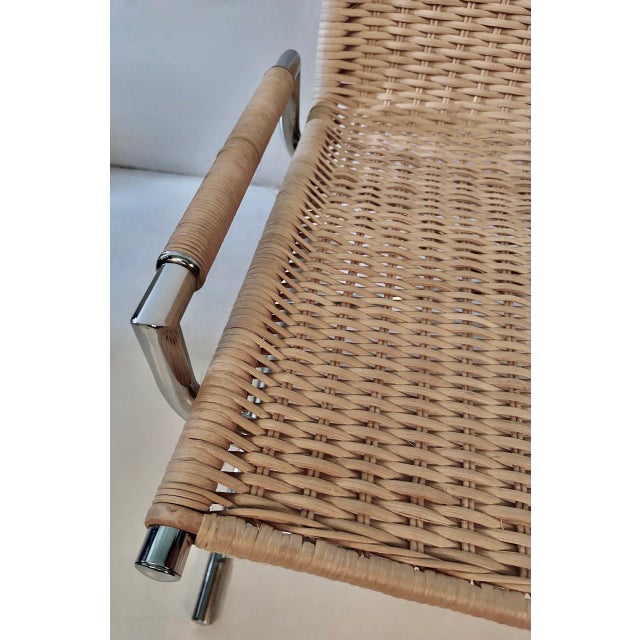 Camel 1970s Vintage Ward Bennett for Brickell "Sled" Lounge Chair For Sale - Image 8 of 12