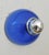 Vintage Italian Tilos wall light or flush mount with blue glass shade mounted on white metal base / Made in Italy,...