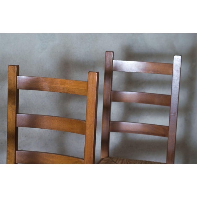 Wood Brutalist Dining Chairs, France, 1950s, Set of 3 For Sale - Image 7 of 12