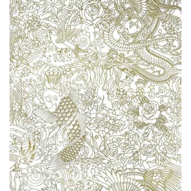 Contemporary Jean Paul Gaultier for The House of Scalamandr�� Horimono Wallcovering, Or For Sale - Image 3 of 3
