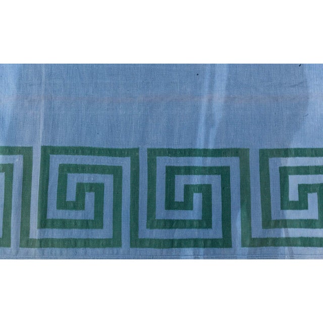 Textile Doris Leslie Blau Vintage Indian Dhurrie Rug For Sale - Image 7 of 9