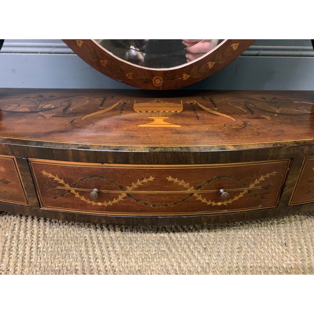 Large Scale Georgian Inlaid Toilet Mirror, 1800 For Sale - Image 9 of 13
