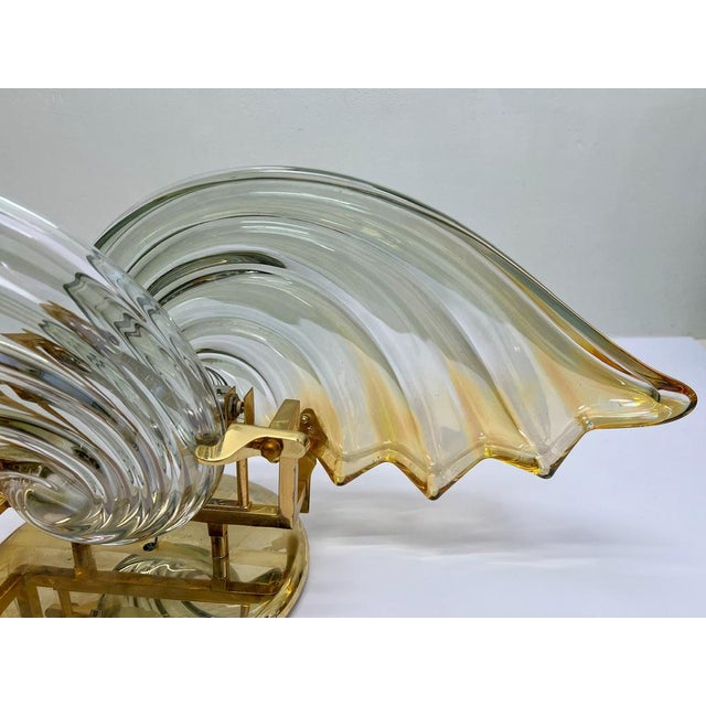 Large Italian Shell-Shaped Murano Glass Ceiling Lamp, 1970s For Sale - Image 14 of 18