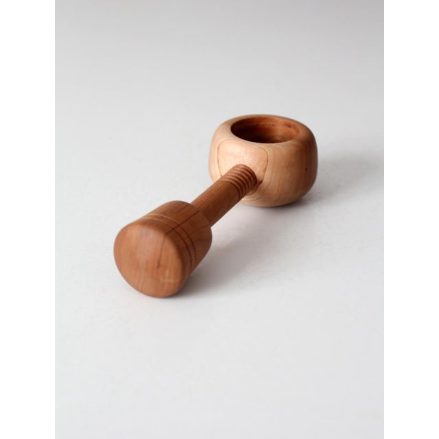 Vintage Mid-Century Turned Wood Nutcracker For Sale - Image 4 of 14