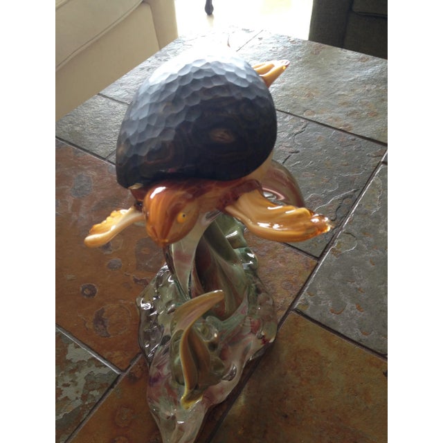 Sea Turtle Murano Glass Sculpture by Adriano Dalla Valentina For Sale - Image 9 of 13