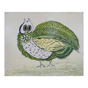 The Dodo Bird, Oil on Canvas, Unframed, Barbara Coleman, 1968