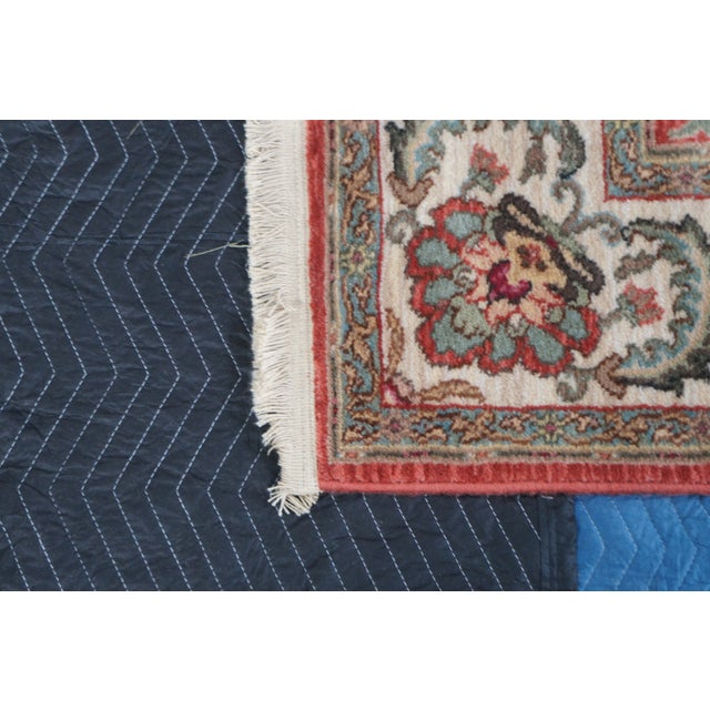 Karastan Ashara 100% Wool Red Agra Acanthus Palmette 549 Area Rug Carpet 6' X 9' For Sale - Image 4 of 14