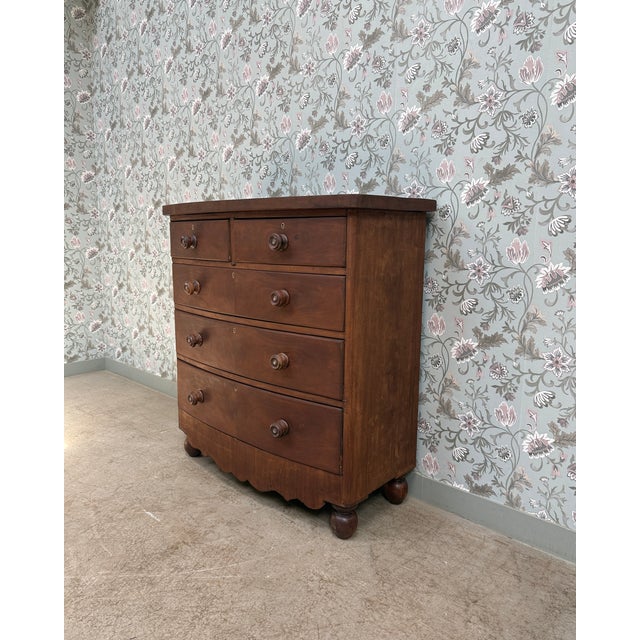 Brown Large Antique English Chest of Drawers, 1890s For Sale - Image 8 of 16
